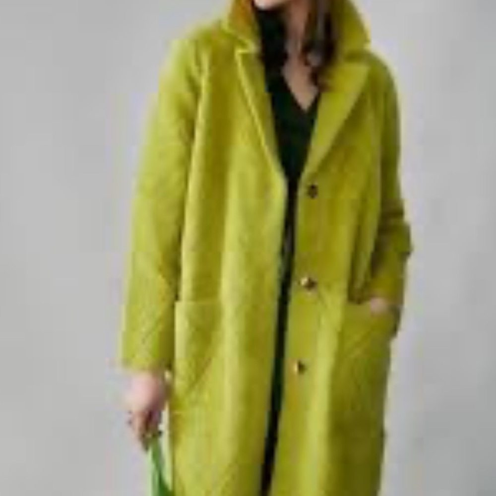 Joseph Ribkoff Chartreuse Car Coat - Picture 2 of 5